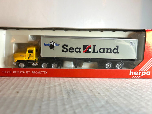 HERPA #6211 Mack Cab con contenedor de 40' "Sea Land" en remolque H.O. 1:87 | Zustand: New