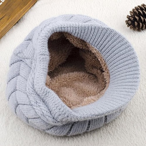 Cappello Donna Inverno Caldo Maglia Lana Cappellini da Sci Neve Con Visiera Piega Taglia Unica Media - Foto 4 di 7