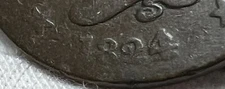 1824 4/2 Overdate N-1/R-2 Coronet Head Large Cent receive coin pictured #3469