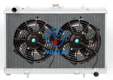 3 Row Aluminum Radiator+2X Fan For 1989-1994 Nissan 240SX S13 Ka / Ka24De Manual