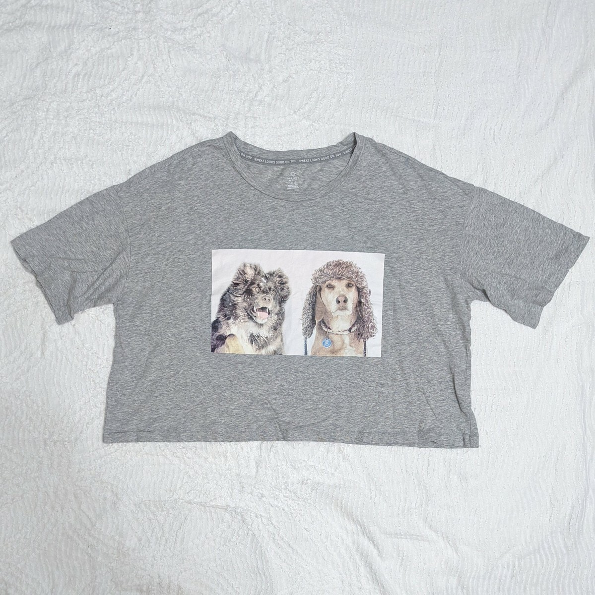 Offline by Aerie Crop Print Top Dogs RN# 54485 CA# 03873 100