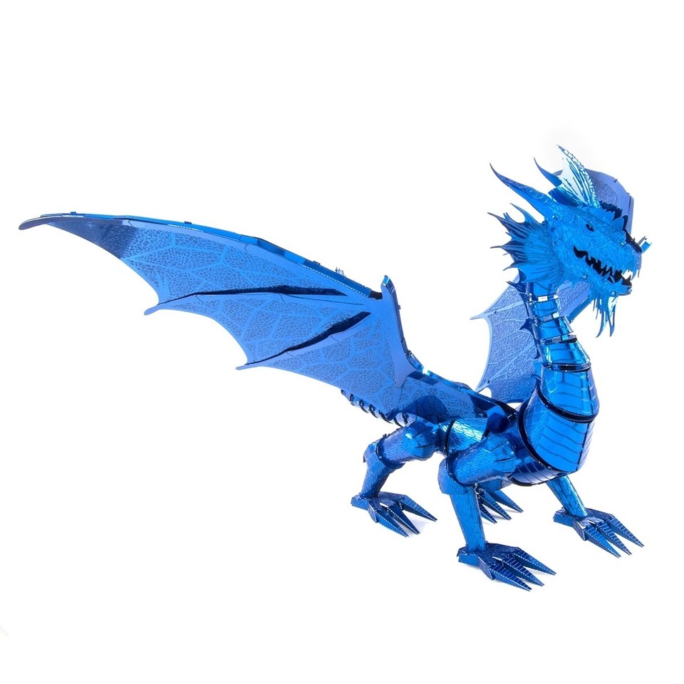 Fascinations ICONX BLUE DRAGON 3D Metal Earth Laser Cut Steel Model Kit ...