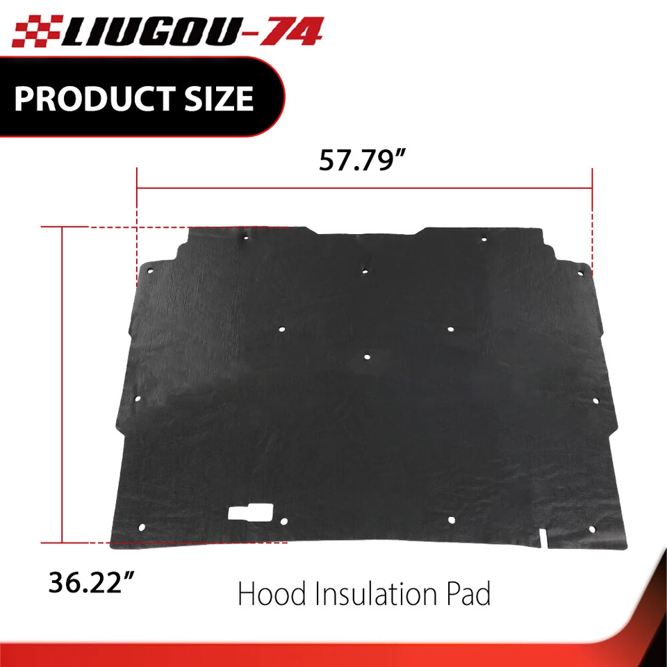 Almohadilla de aislamiento del capó de 1/2" con clips apta para camioneta y blazer Chevrolet S10 1982-1993 Foto 3 de 4