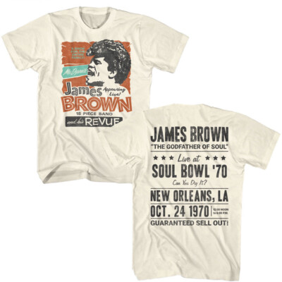 James Brown New Orleans Live At The Soul Bowl 70 Men's T Shirt Funk R & B Music