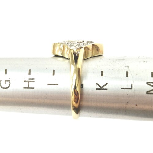 9ct Gold Diamond Ring Size J Ladies Cluster Style 0.25ct approx Yellow 3g - Picture 6 of 16