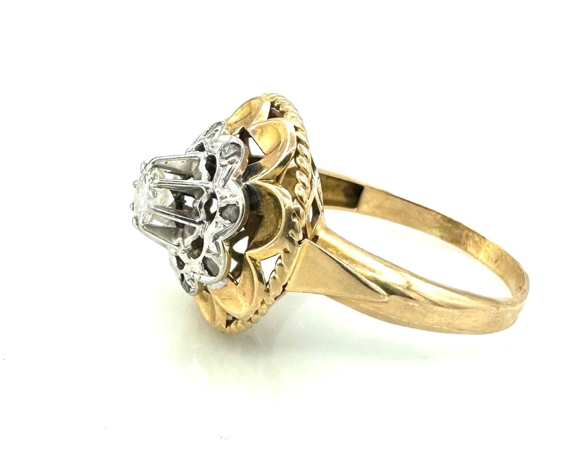Bague En Or 18 Carats Avec Diamant 0,30 Carat – Style Serpent, Amitié, Occasion
