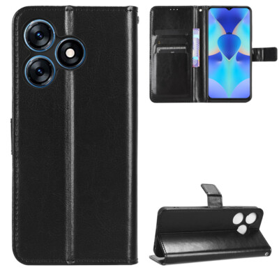 For Tecno Spark 10 4G, Classic Flip Leather Wallet Purse Card Stand Case Cover