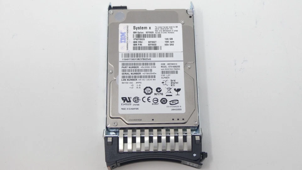 IBM 146GB Internal 15000RPM 2.5" SAS HDD Hard Drive 90Y8926 - Image 2 of 4