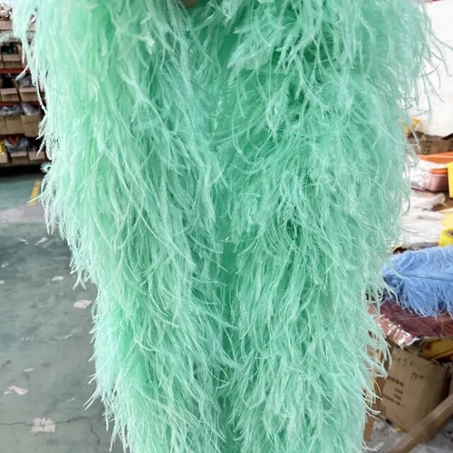 Ostrich Feather Boa Thick 2M Fluffy Ostrich Feather Scarf Wedding Plumes shawl - Picture 21 of 36
