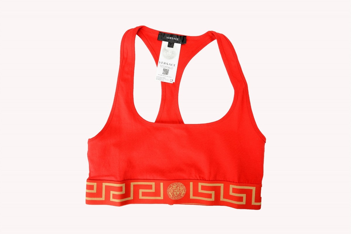 【関税込み】Versace Underwear レッド グレカ スポーツブラ Versace Women's Red