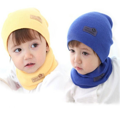 Baby Winter Hats Thickening Knitted Hats Warm Hat Kid Cap Earflaps Color 