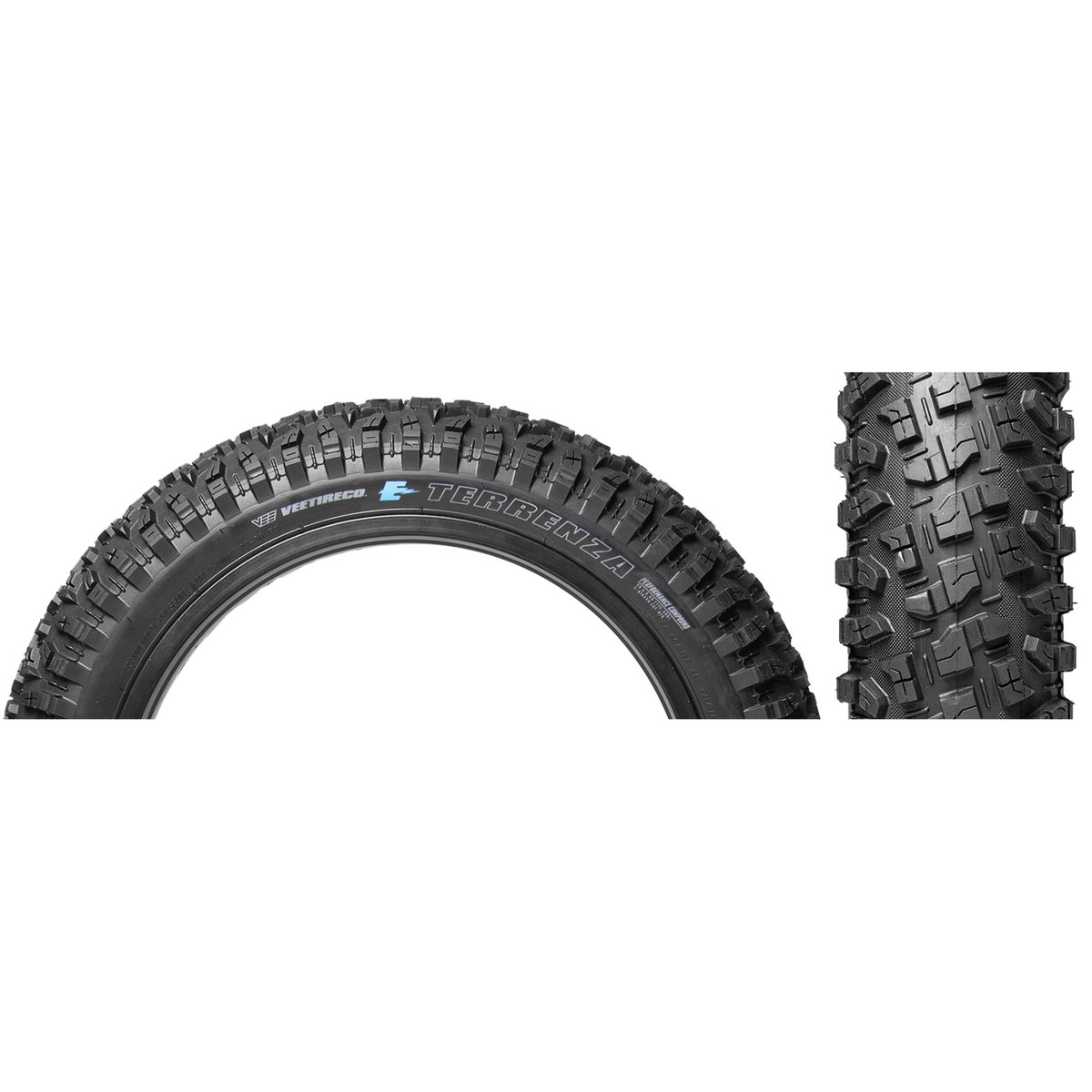 Vee Tire Co Terrenza Fat Tire 20x4.5 Black Wire 26TPI OverRide E50