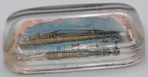 1893 COLUMBIAN EXPOSITION GLASS PAPER WEIGHT MANUFACTURES AND LIBERAL ARTS - Picture 3 of 5