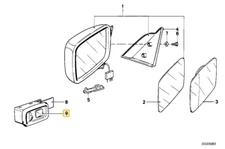 Knob switch exterior mirror for BMW E-12 E-21 E-23 E-24 E-28