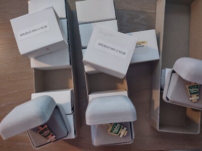Lot of 14 VTG Holiday Inn Hotel Year Employee Service Lapel Pins Various Years