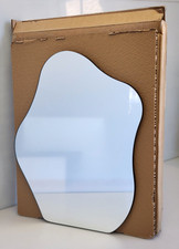 18" x 22" Irregular Cloud Shaped Mirror Wavy Frameless Wall Mounted MZ130532 NEW