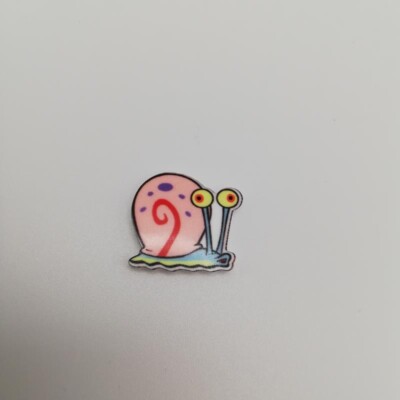 Spongebob Schwammkopf - Gary Pin Anstecker - 3mm Acryl - Hitzegepresstes Bild