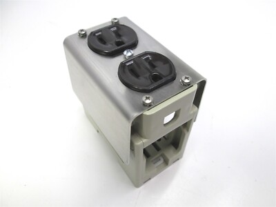 Mencom DP-TS Panel Interface Connector w/ Duplex Outlet, TS Housing 120VAC, DIN