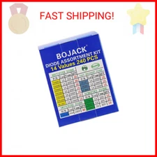 BOJACK 14 Value 240 pcs Diode Assortment Kit Contain Rectifier/Fast Recovery/Sch