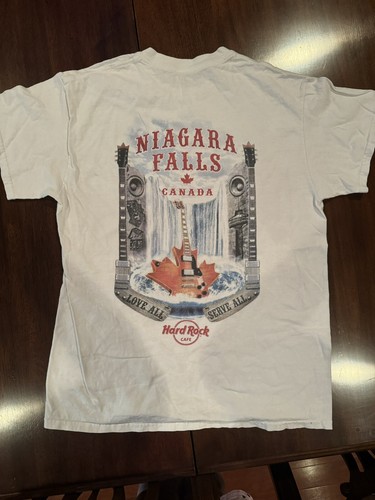 T-shirt Vintage NIAGARA FALLS Hanes Taille M - Bleu, Manches Courtes