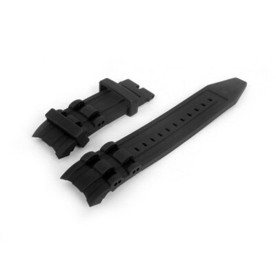 Black Rubber Wristwatch Watch Band Strap for Invicta Pro Drive Collection 26mm