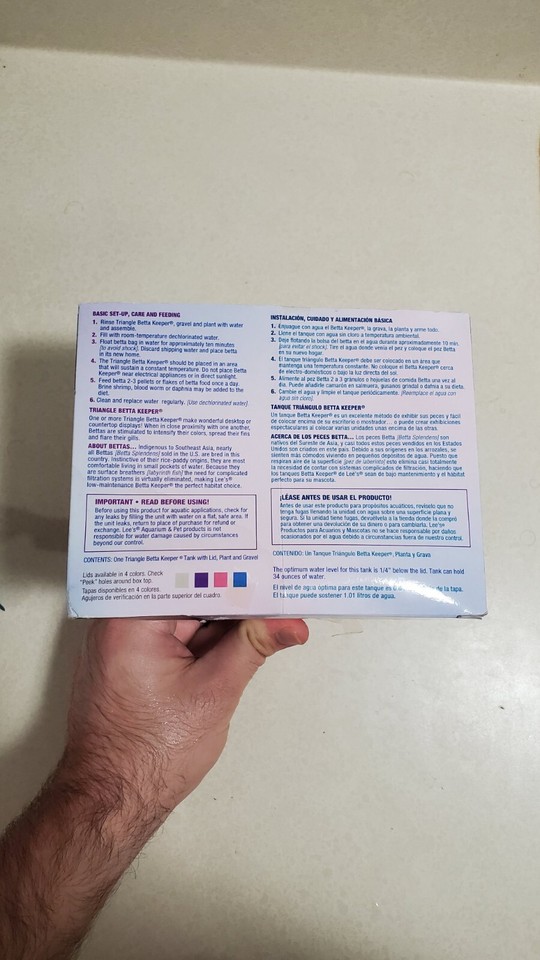 Betta Fish Tank New In Box Aquarium Japanese Fighting Fish Pet Supplies