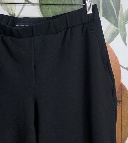 Universal Standard Size XS US 10-12 Black Ponte Pull on Sweatpants Cuffed Pocket - Picture 5 of 7