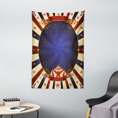 Vintage Tapestry Circus Poster Image Print Wall Hanging Decor