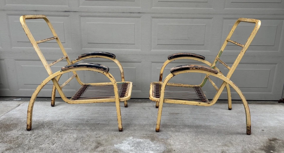 Sillones Art Deco Acero Aluminio Norman Bel Geddes Simmons Industrial Foto 3 de 4