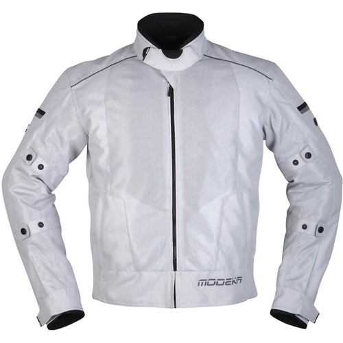 Herren Motorrad Jacke M - Modeka Veo Air - Sommer Textil Mesh hellgrau