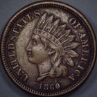 1860 Indian Head Cent Rounded Bust Ch. EF /   (1080p Video)