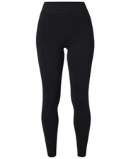 Sweaty Betty Base Layer Ski Leggings Thermal Black Modal Dot Jacquard -XS