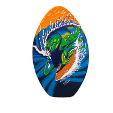 Vintage Michael Searle Skim Board Signed Surfing Lizard Wood Surfing Boogie 36”H