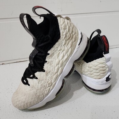 Nike Lebron XV 15 ''Graffiti'' Men's Sz 5.5Y White/Black-Black AQ6176 100