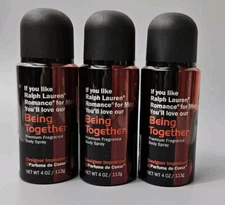 Being Together Premium Men's Fragrance Body Spray Designer Imposter 4oz LOT OF 3