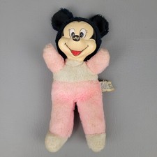 Disney Vintage Minnie Mouse Plush Rubber Face Toy Doll Late 1960s -1970s