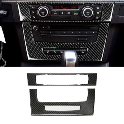 Carbon Fiber Interior Climate Control Cover Trim For BMW 3 Series E90 E92 Type A