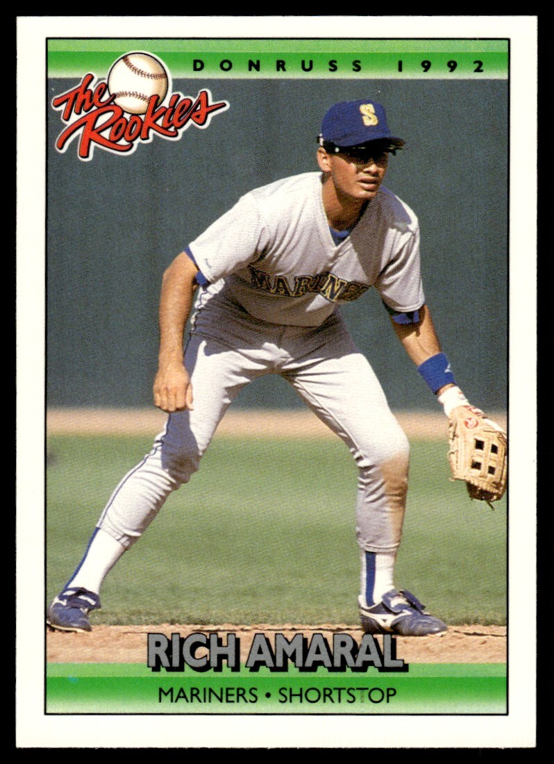 1992 Donruss The Rookies #3 Rich Amaral – Mariners (Rookie)