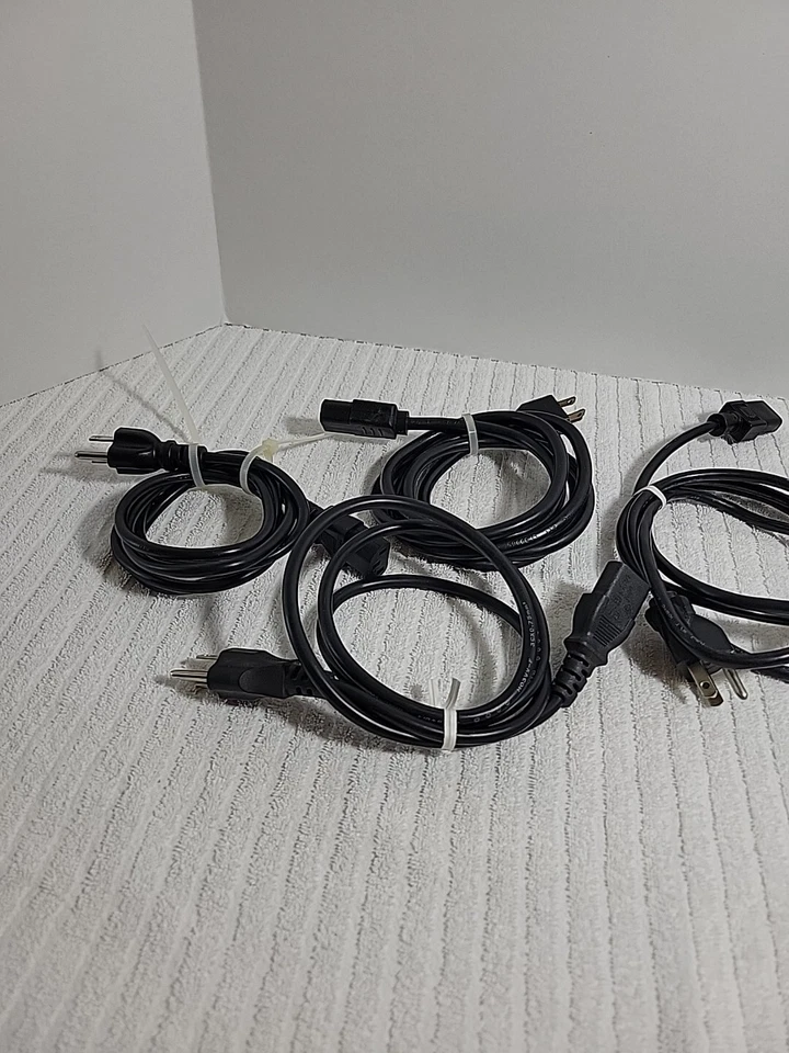 3-Prong Universal Cable Cord Plug 125V- Lot With 3ft To 6ft Cords - Image 2 of 4