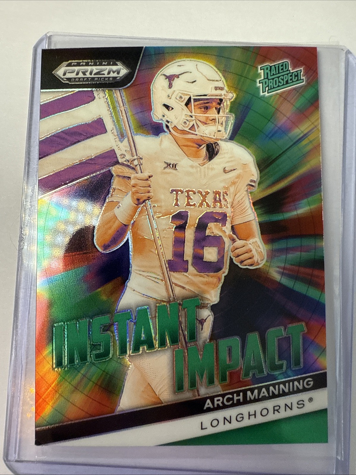 2024 Panini Draft Picks - Instant Impact Arch Manning #II-AM Green Prizm (RC)