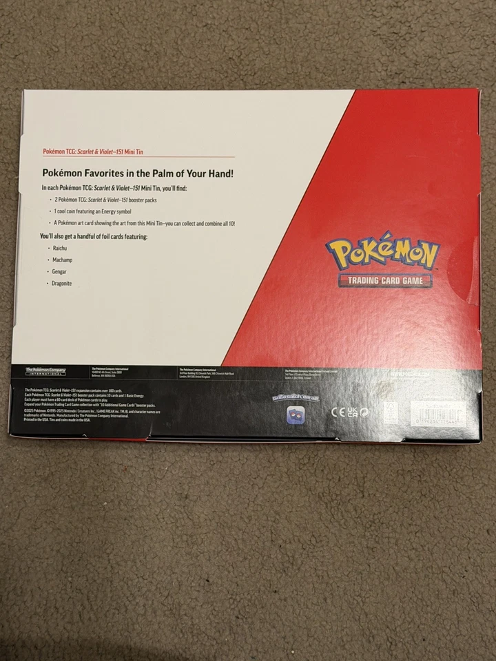 Pokémon TCG Scarlet & Violet 151 Mini Tin 4-Pack Lot 2 Sam’s Club Sealed - Image 3 of 4