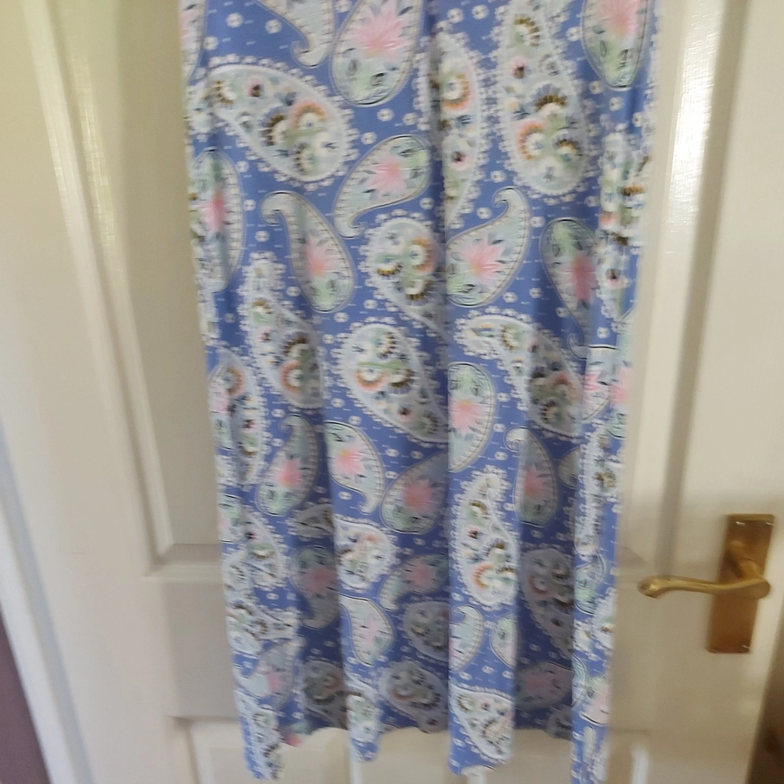 VETEMENTS Abbigliamento Crew Abito Paisley Blu Fantasia Taglia 10