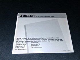 Spiel "Batman Return of the Joker" f&uuml;r Nintendo Entertainment System (NES), CIB