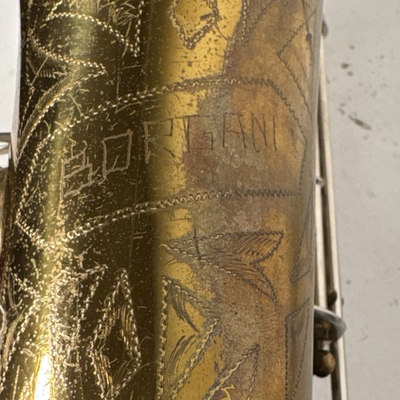 #ad Borgani Alto Saxophone Brass Gold Lacquered Mother of Pearl Key Inlay $1190.00