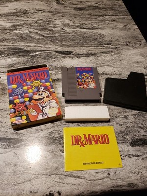Dr. Mario Nintendo NES 1990 Complete In Box Game with Manual and Box Styrofoam