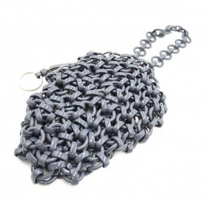 Jil Sander Link Bag Chain Shoulder Bag Gray Resin Italy