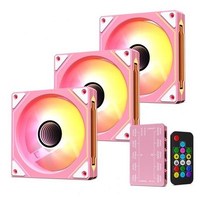 Vetroo Pink LF120 Infinite Mirror PC Fan 120 mm ARGB & PWM Case Fan, FDB Bearing