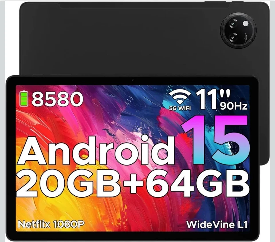 DOOGEE Tab A9 Pro+ Tablet Android 15, Tablet 11 Pulgadas 30GB+ 128GB/2TB, Baterí - Imagen 3 de 4