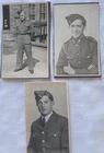3 Unknown military personnel - vintage  photographs WW2