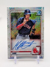 Matthew Lugo 2020 Bowman Chrome AUTO MEGA MOJO REFRACTOR On-Card Red Sox Angels